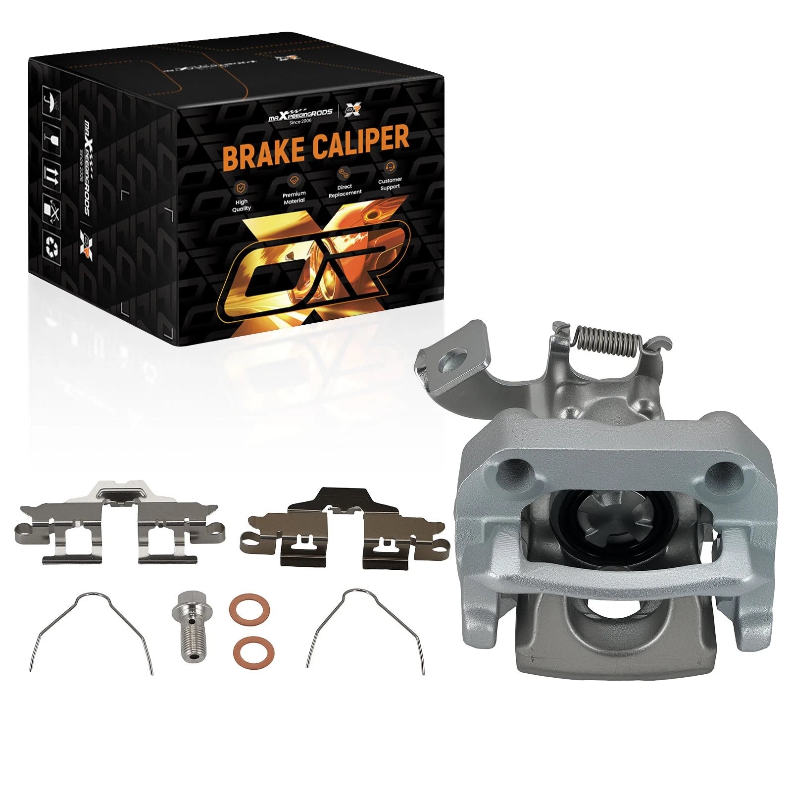 Rear Left Disc Brake Caliper with Bracket for Toyota Prius Plug-In (2012–2015)