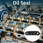 Set of 5 Oil Seal Rotary Shaft Seal NBR Rubber 22x48x8mm