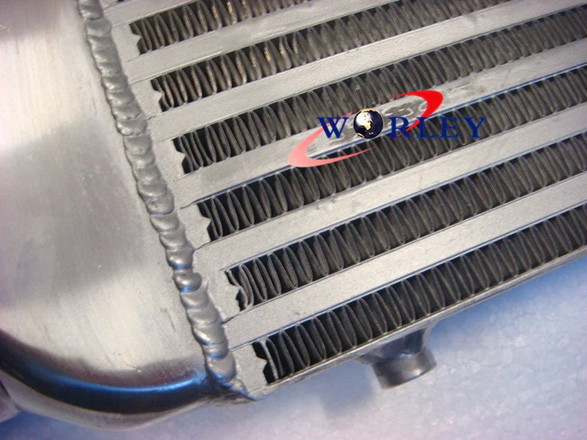 Universal Intercooler 450x300x75mm + 3" Aluminum Piping + Black Hose Kit