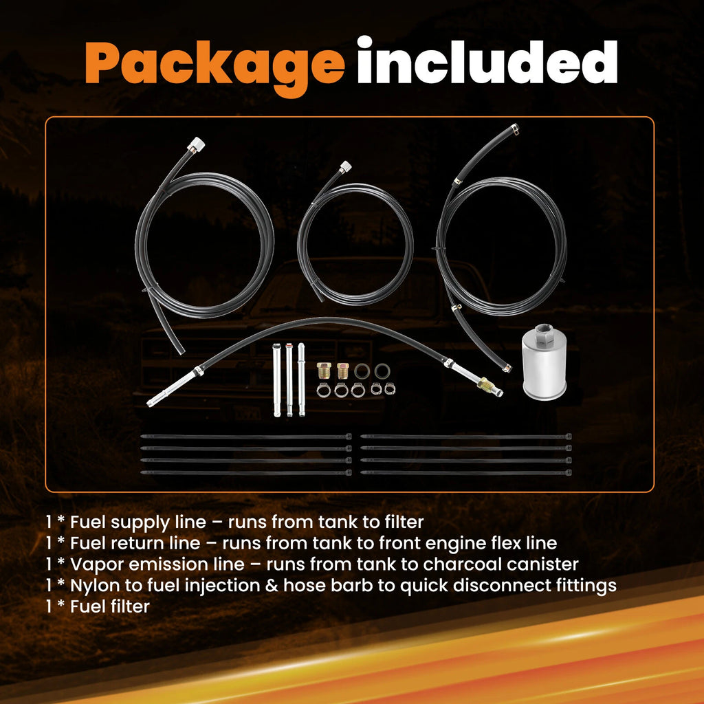 Complete Nylon Fuel Line Replacement Kit for GMC C1500/2500/3500 (1988)