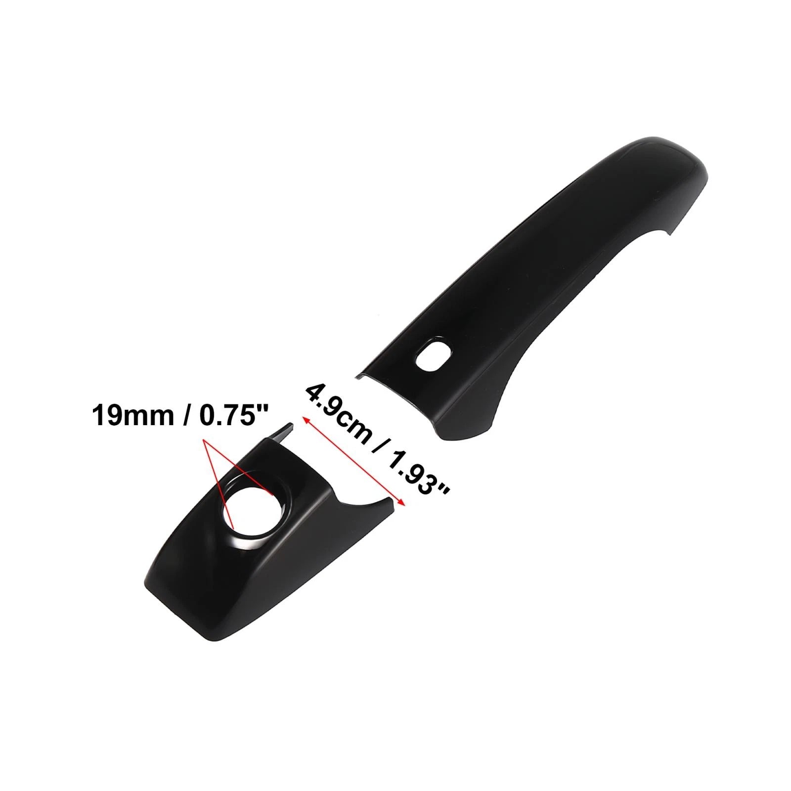 Set of 4 Door Trim Handle Covers for Jeep, Dodge, Chrysler (Glossy Black)