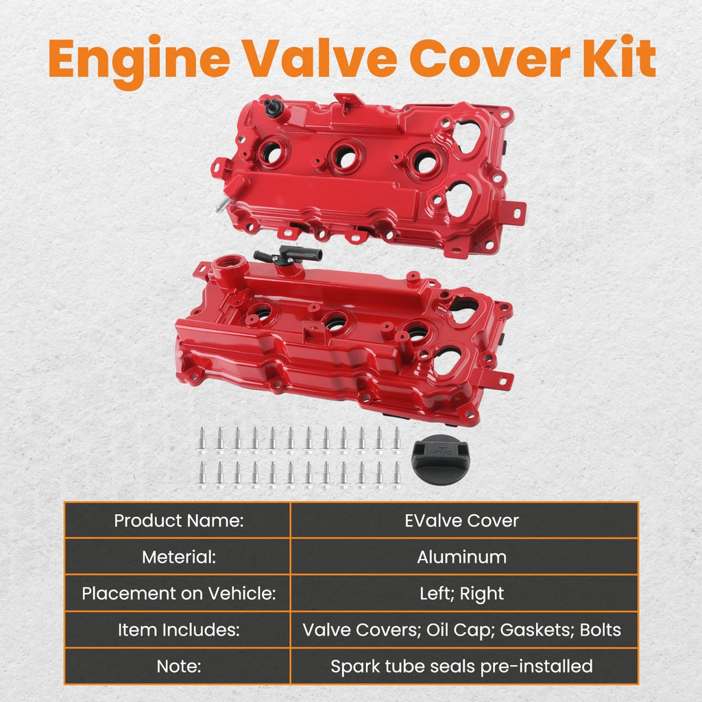 Aluminum Valve Covers w/ Gasket Kit for Infiniti QX60 (2015–2018) 132649N00A