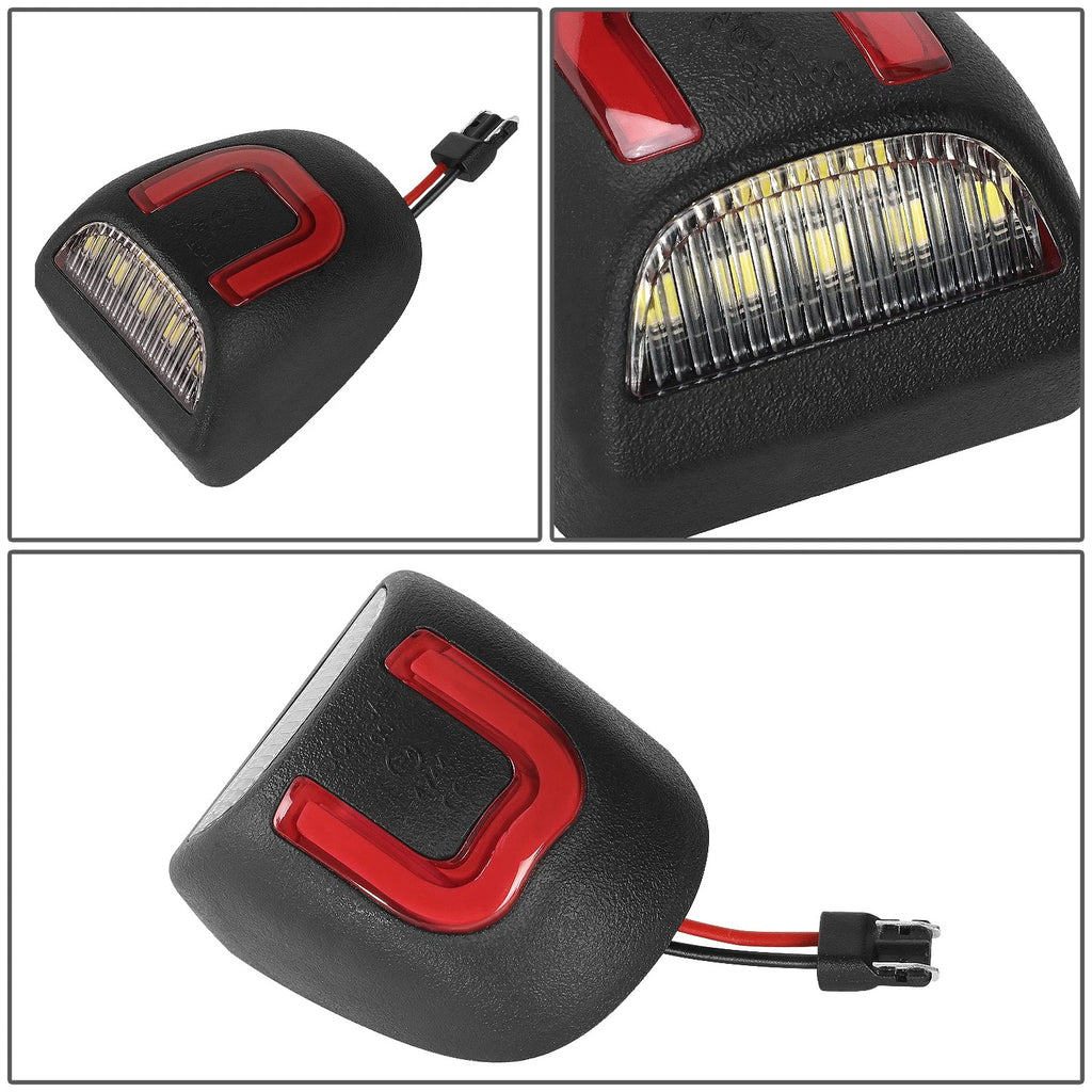 Red LED License Plate Lights for Chevrolet Silverado/Sierra/Tahoe (1999–2014)
