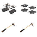 Hella Disc Brake Pad Kit w/ Sensors for Mercedes C215 CL500 W220 S430 (2000–2006)