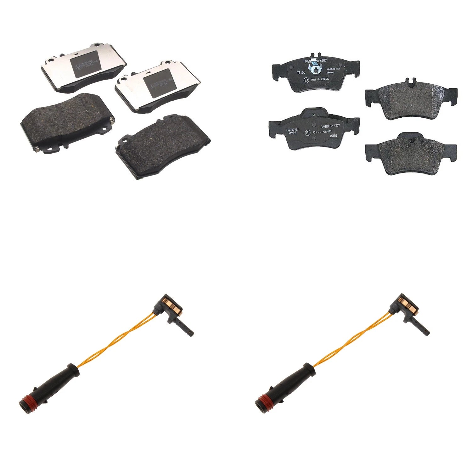 Hella Disc Brake Pad Kit w/ Sensors for Mercedes C215 CL500 W220 S430 (2000–2006)