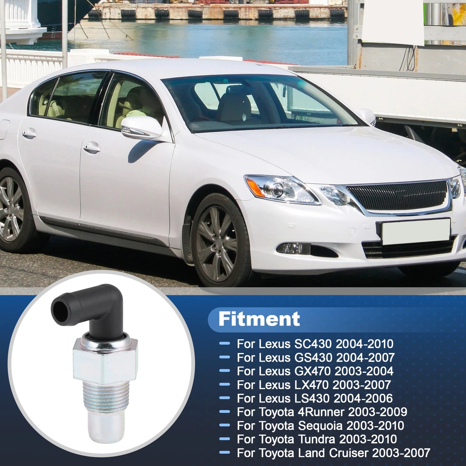 PCV Valve for Lexus SC430 GS430 GX470, Toyota 4Runner Sequoia Tundra (045-0353)