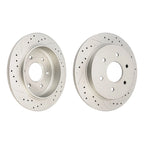 Rear Drilled Slotted Zinc Coated Brake Rotors for Nissan Titan (2004–2015)