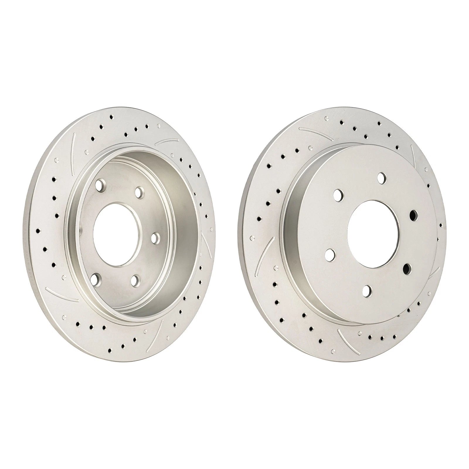 Rear Drilled Slotted Zinc Coated Brake Rotors for Nissan Titan (2004–2015)