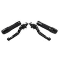 CNC Black Extendable Brake Clutch Lever Grip Set for Honda VFR1200 (2010-2016)