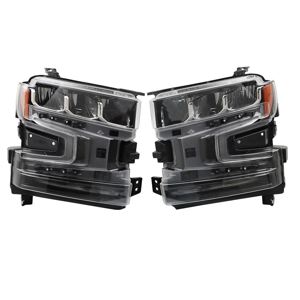 Set of 2 LED Headlight Assemblies for Chevy Silverado 1500 (2019–2021)