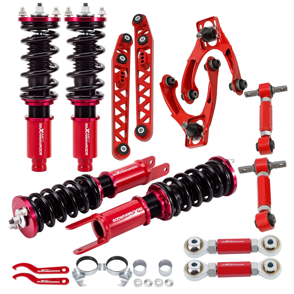 Coilovers Kit + Adjustable Camber Toe Control Arms for Honda Civic (1996–2000)