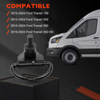 6x Black Steel Rear Cargo D-Hooks for Ford Transit 150 250 350 (2015-2024)