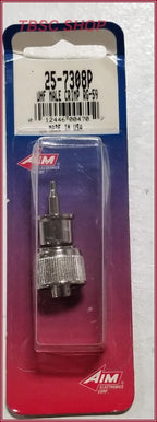 UHF Male Crimp Connector for Vintage AIM RG59 (Made in USA)