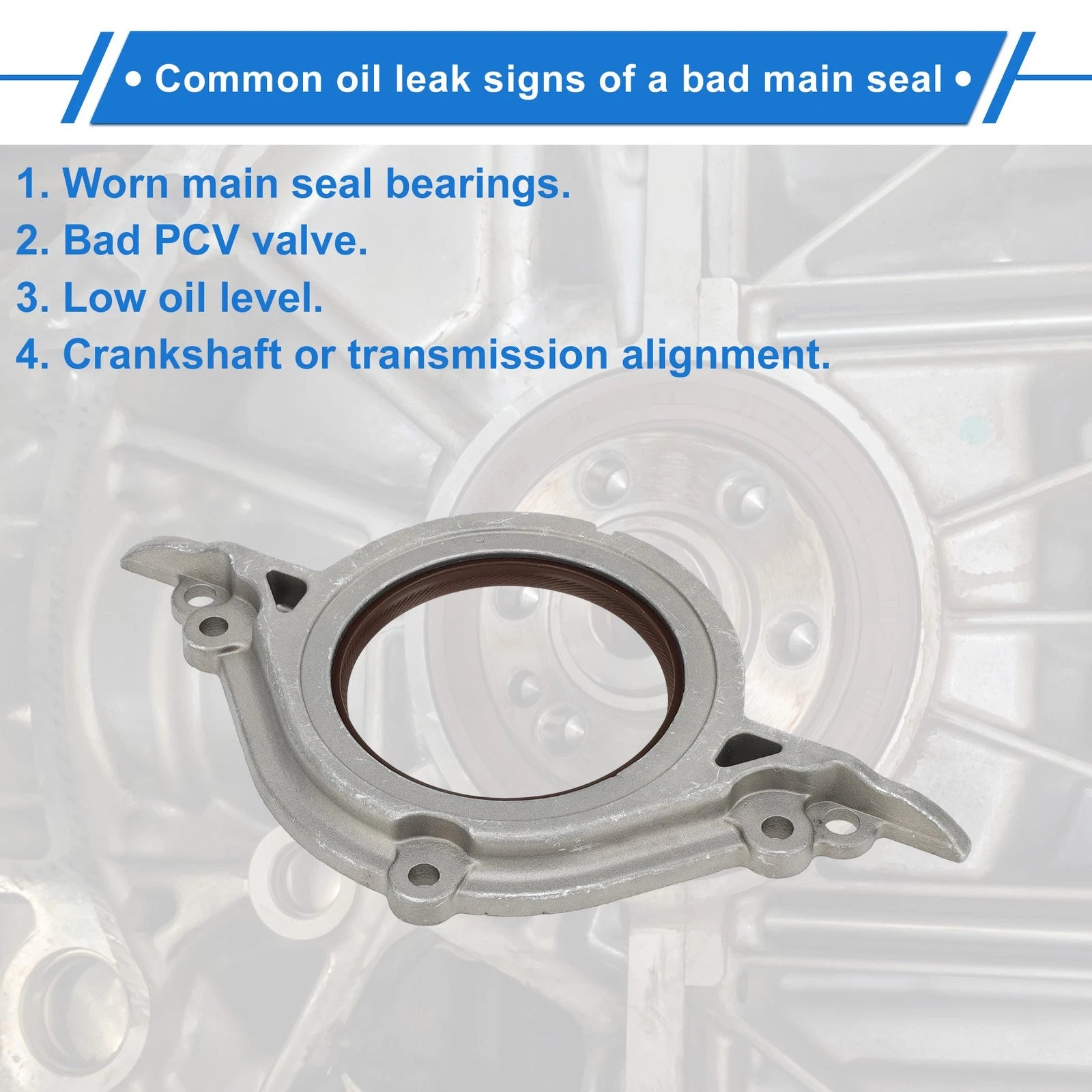 1Pc Rear Crankshaft Oil Seal for Nissan Maxima Murano (2000–2006) No.12296-31U20