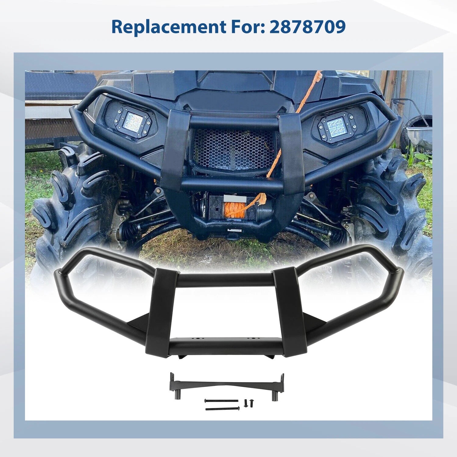 Front Bumper Brush Guard for Polaris Sportsman 1000 850 550 (2010–2024)