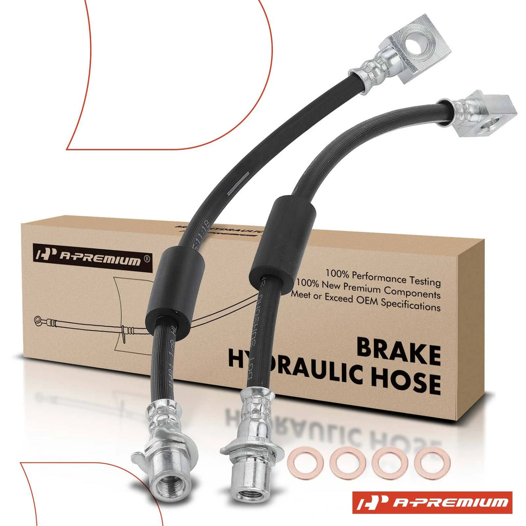 2X Rear Outer Brake Hydraulic Hose for Chevy Silverado 3500 HD (2011–2017)