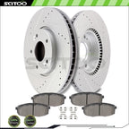 Front Brake Rotors and Ceramic Pads for Kia Forte Koup SX (2010–2013)