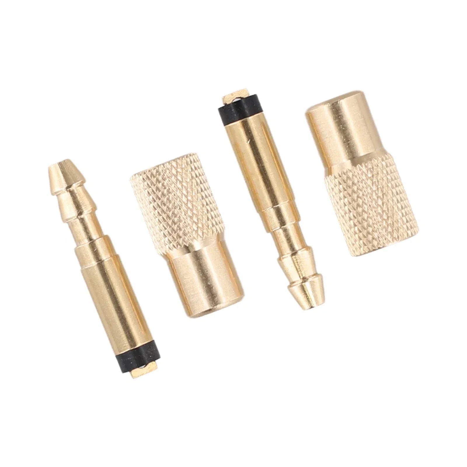 Pair Bore Hose Tire Inflator Valve Connector Brass Chuck