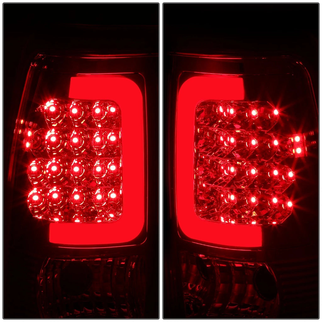 LED C-Tube Tail Brake Light Lamp Chrome for Silverado Sierra 1500 2500 (1999–2003)