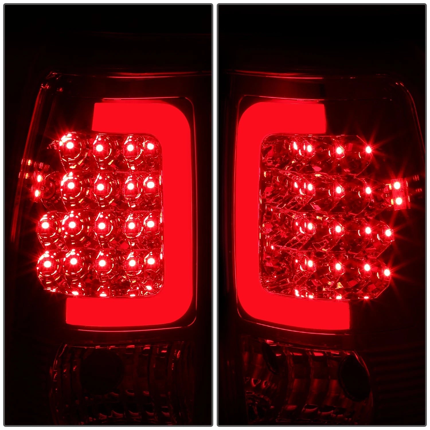LED C-Tube Tail Brake Light Lamp Chrome for Silverado Sierra 1500 2500 (1999–2003)