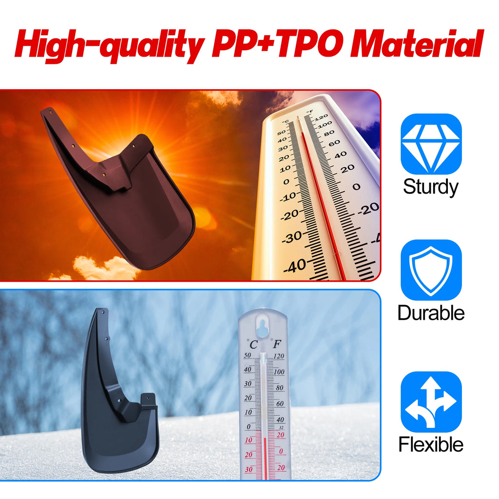 4PCS Splash Guards for Dodge Ram 1500 2009-2010, 2500 2009-2010, 3500 2009-2010