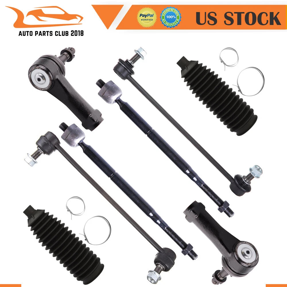 Set of 8 Front Steering Tie Rod Sway Stabilizer Bars for Chevrolet Equinox (2005–2007)
