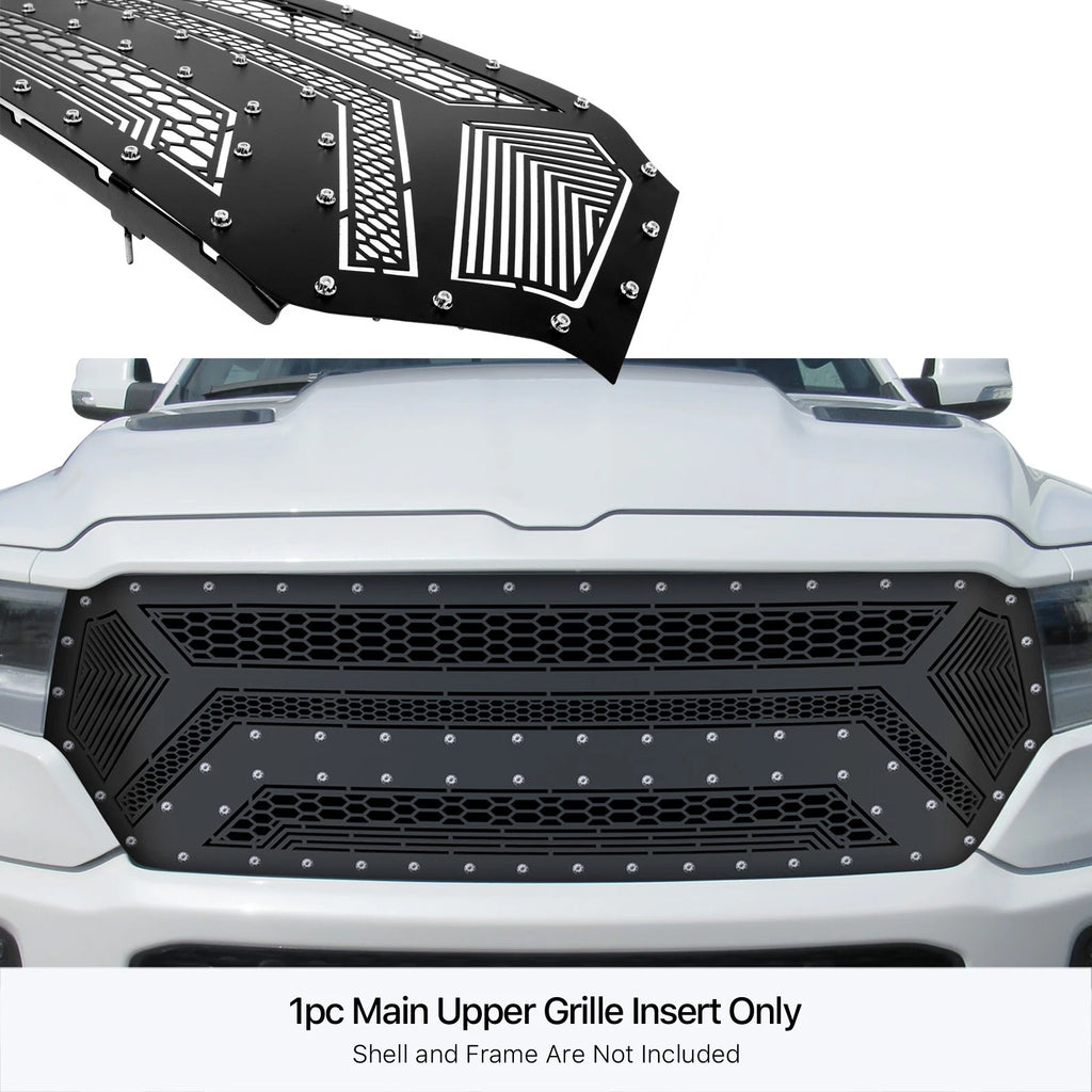 Stainless Black Laser Cut Grille Insert for Ram 1500 Big Horn (2019-2024)