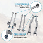 Set of 3 Rear Control Arm, Lateral Link, Sway Bar Link for Subaru Impreza (1993–2007)