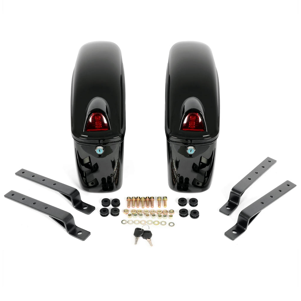 Saddlebag Set for Harley Cruiser (Universal) with Lights