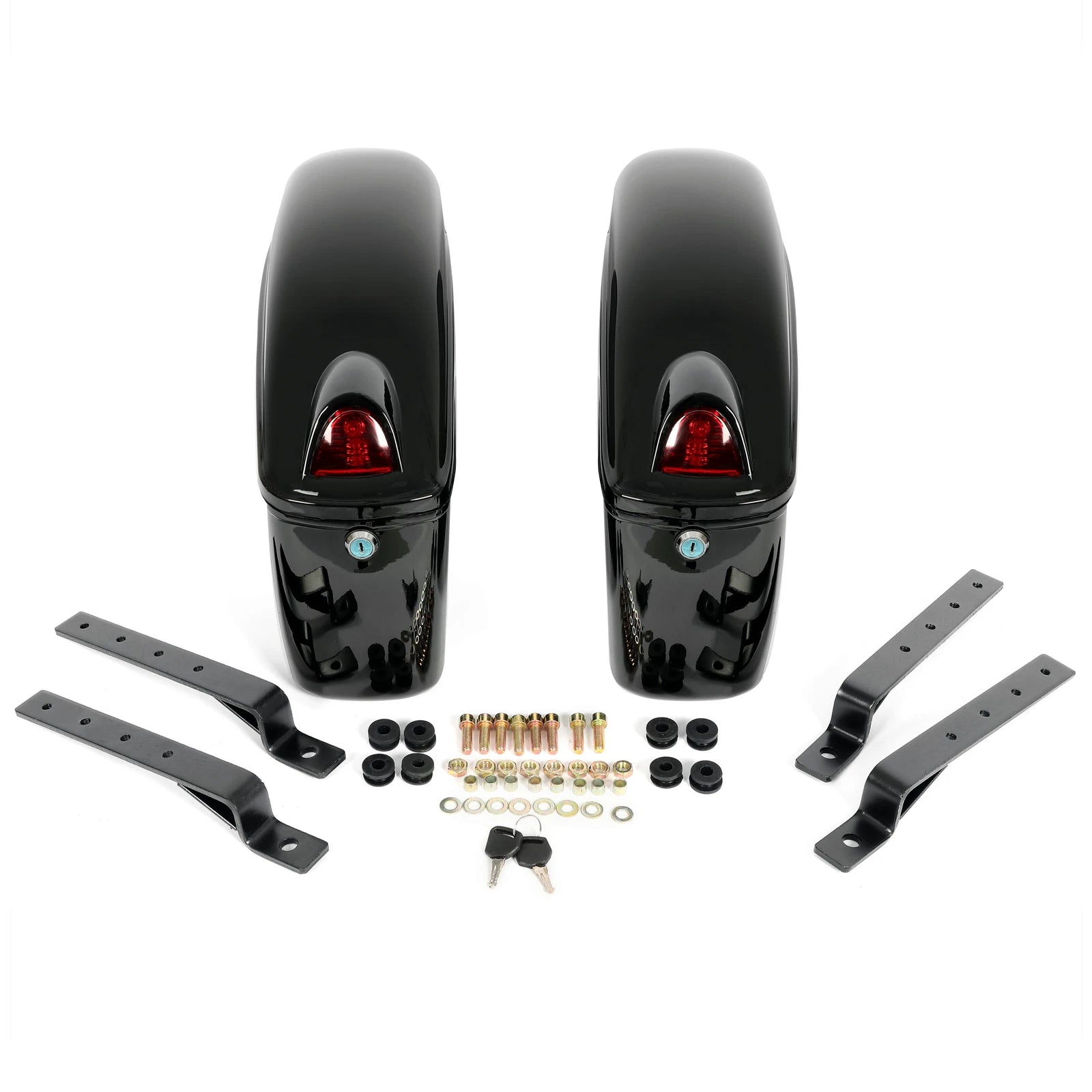 Saddlebag Set for Harley Cruiser (Universal) with Lights