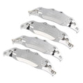 Set of 4 Front Brake Caliper Covers for Universal Fit (10.5") Silver Metal 3D