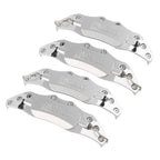 Set of 4 Front Brake Caliper Covers for Universal Fit (10.5") Silver Metal 3D