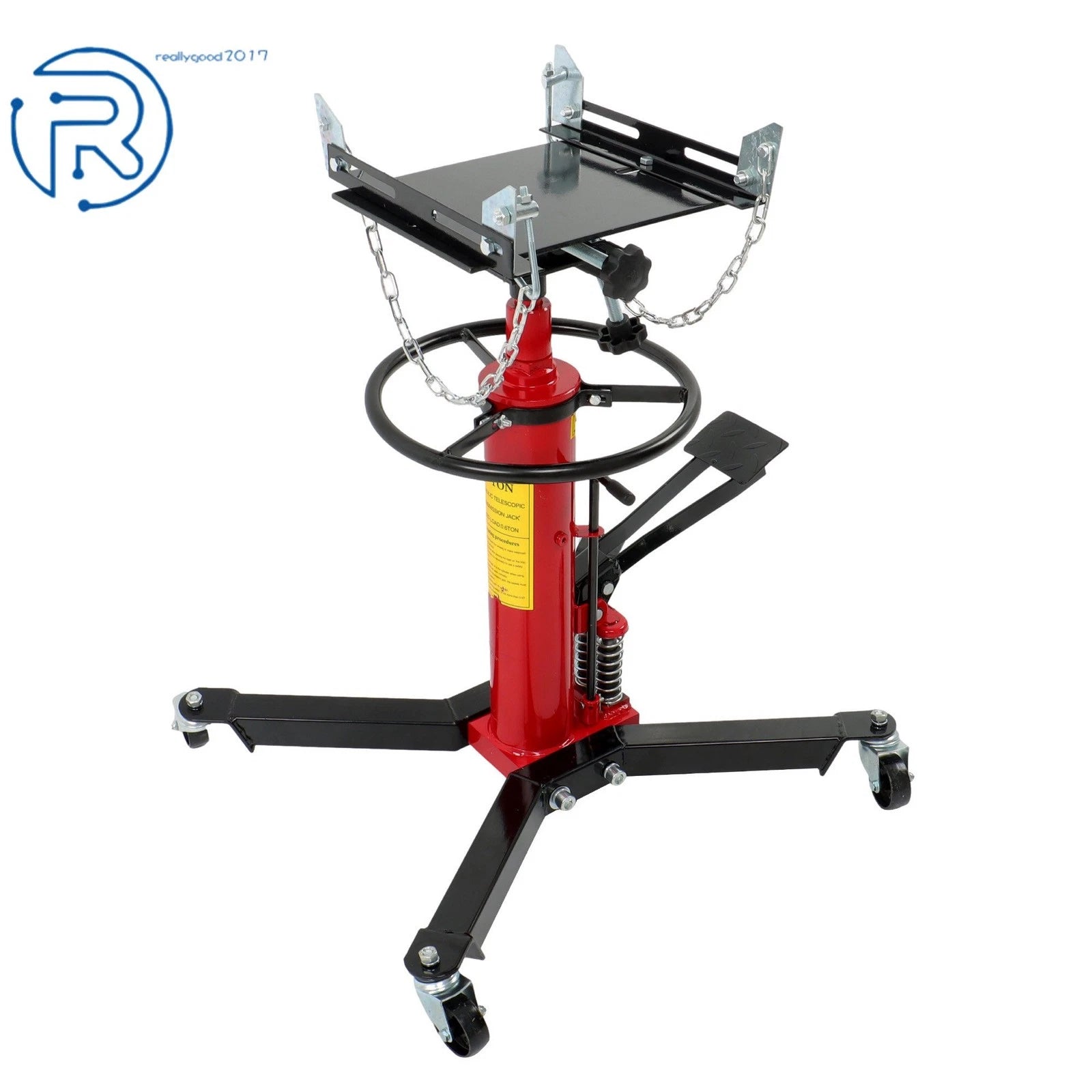 2 Stage Hydraulic Transmission Floor Jack for Universal Use (360 Swivel Wheel)