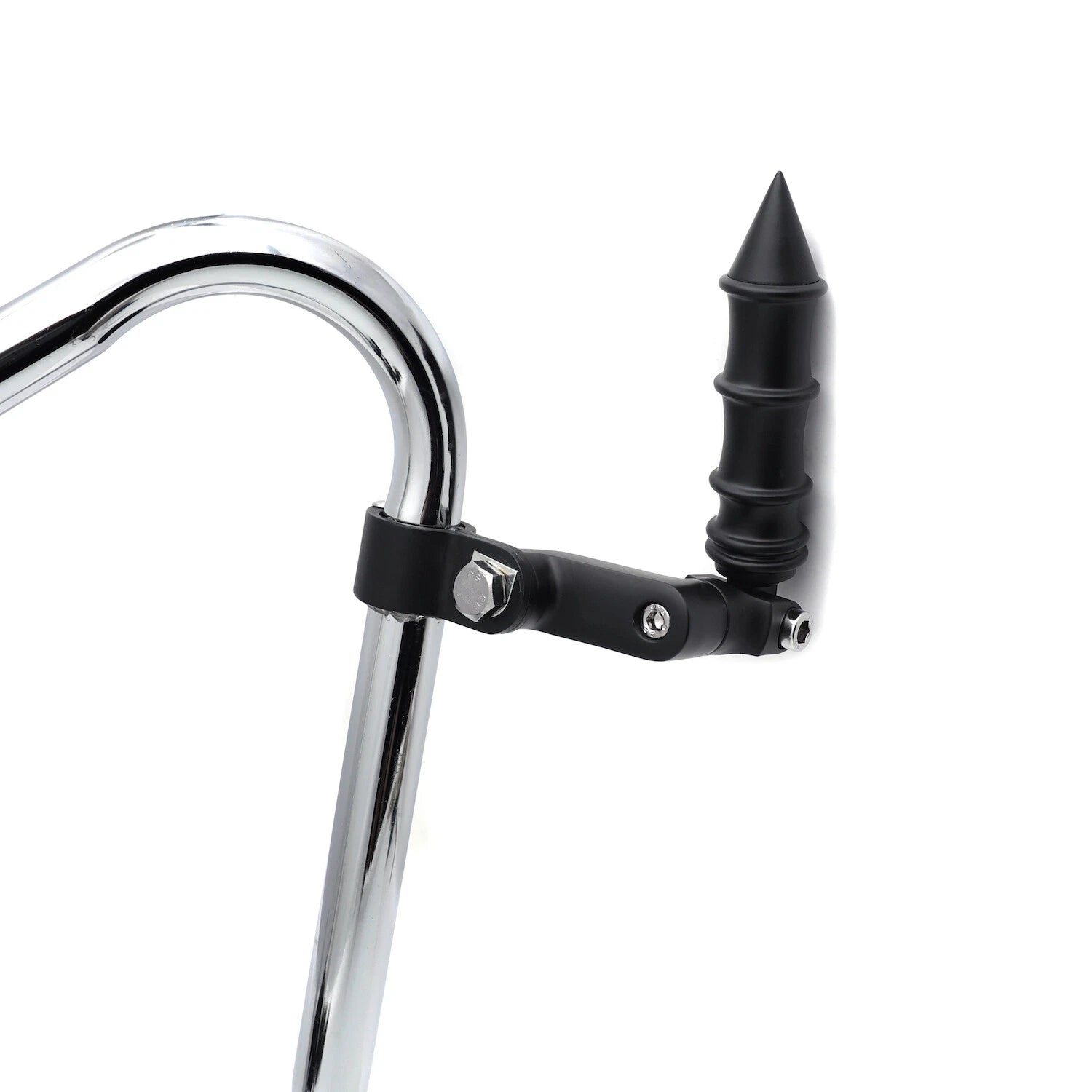 Black Bamboo Footrest Mounting Clamp 1.25" for Harley Sportster 883 1200 (2004–2023)