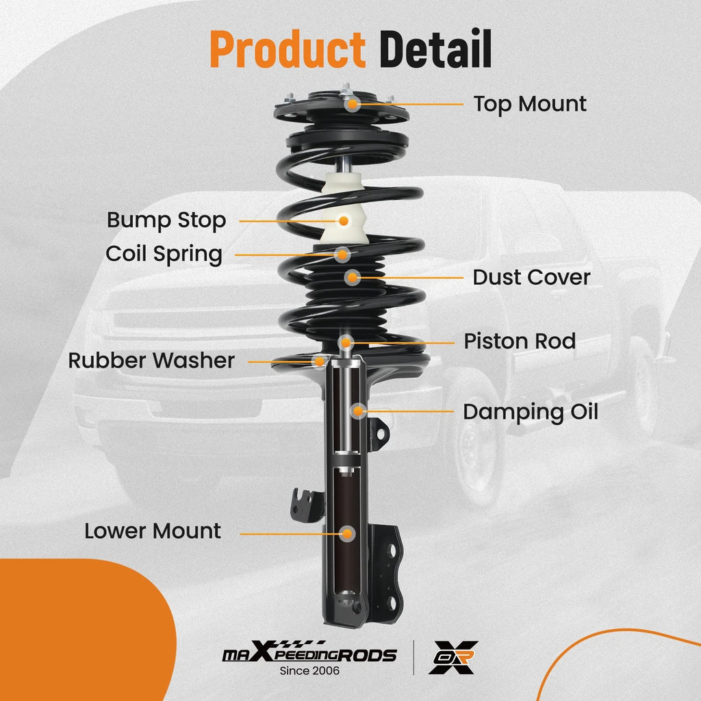 6PCS Struts & Coil Spring Sway Bar Kit for Toyota Prius (2004–2009)