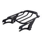Black Two Up Luggage Rack for Harley Touring Street Glide (2009–2022)