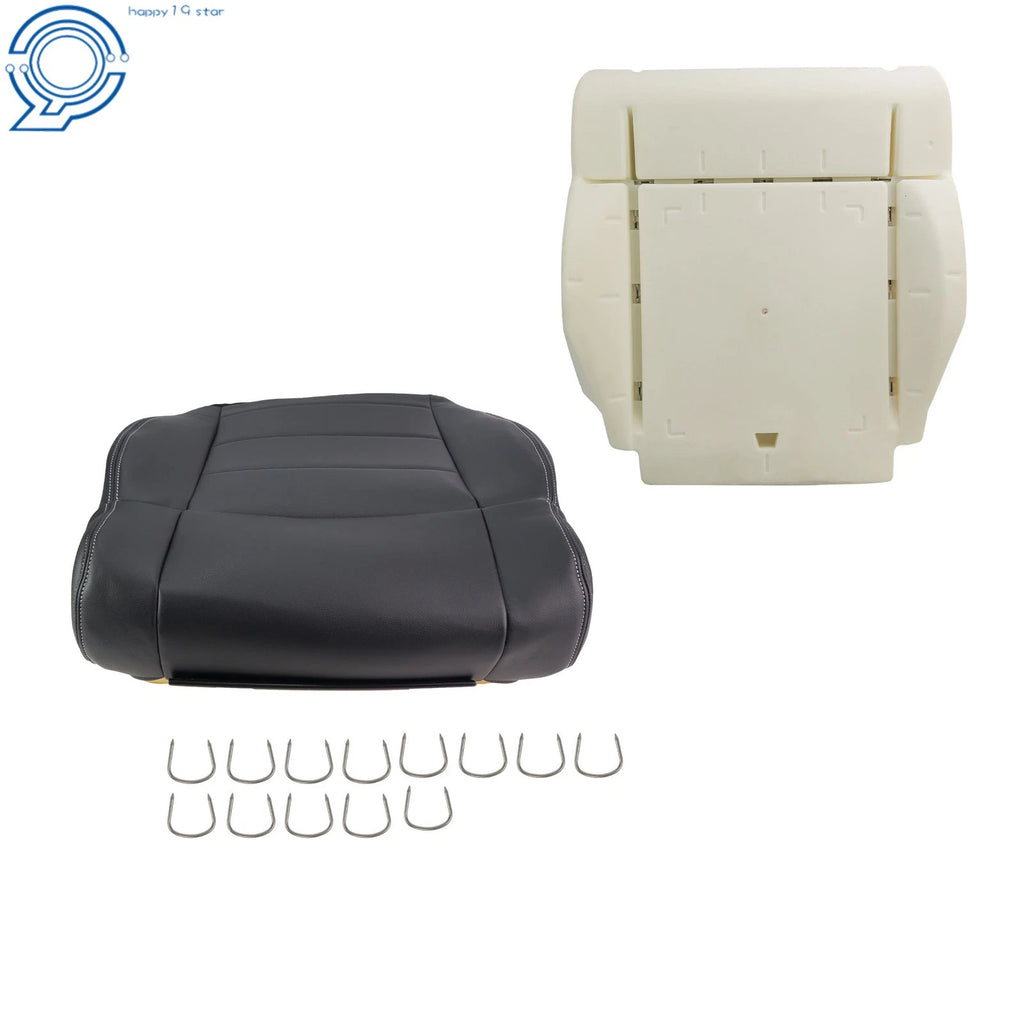 Set of 2 Driver Lower Seat Covers and Foam Cushions for Jeep Wrangler (2007–2012)