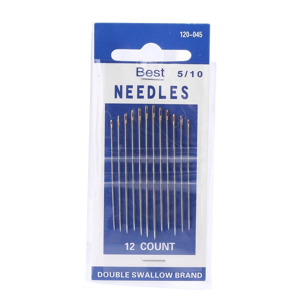 Set of 12 Steel Stitching Needles for Canvas Leather Craft