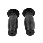 Universal 7/8" 1" Easy-Hold Hand Grips for Vintage Motorcycle Handlebars Black