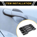 Set of 4 Exterior Door Handle Covers for Chevrolet Avalanche (2002–2013) Carbon Fiber