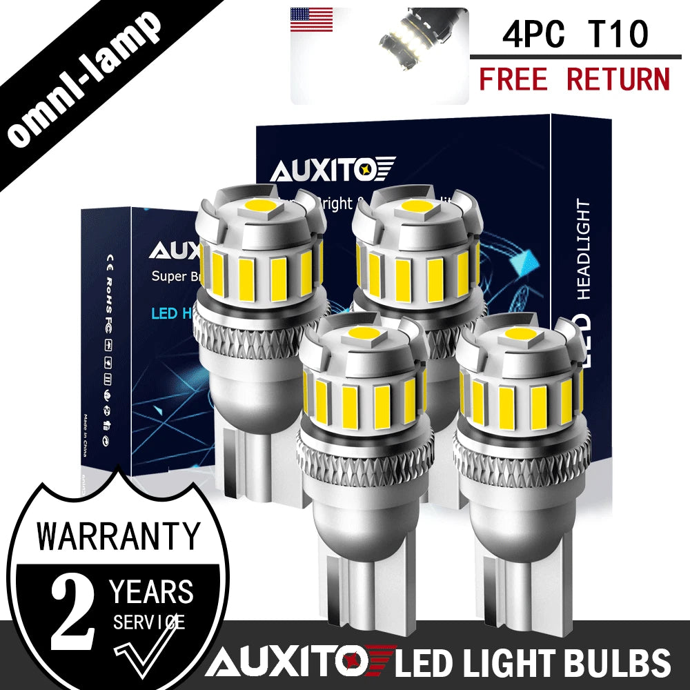 T10 LED License Plate Light Bulb for Multiple Vehicles (6500K)