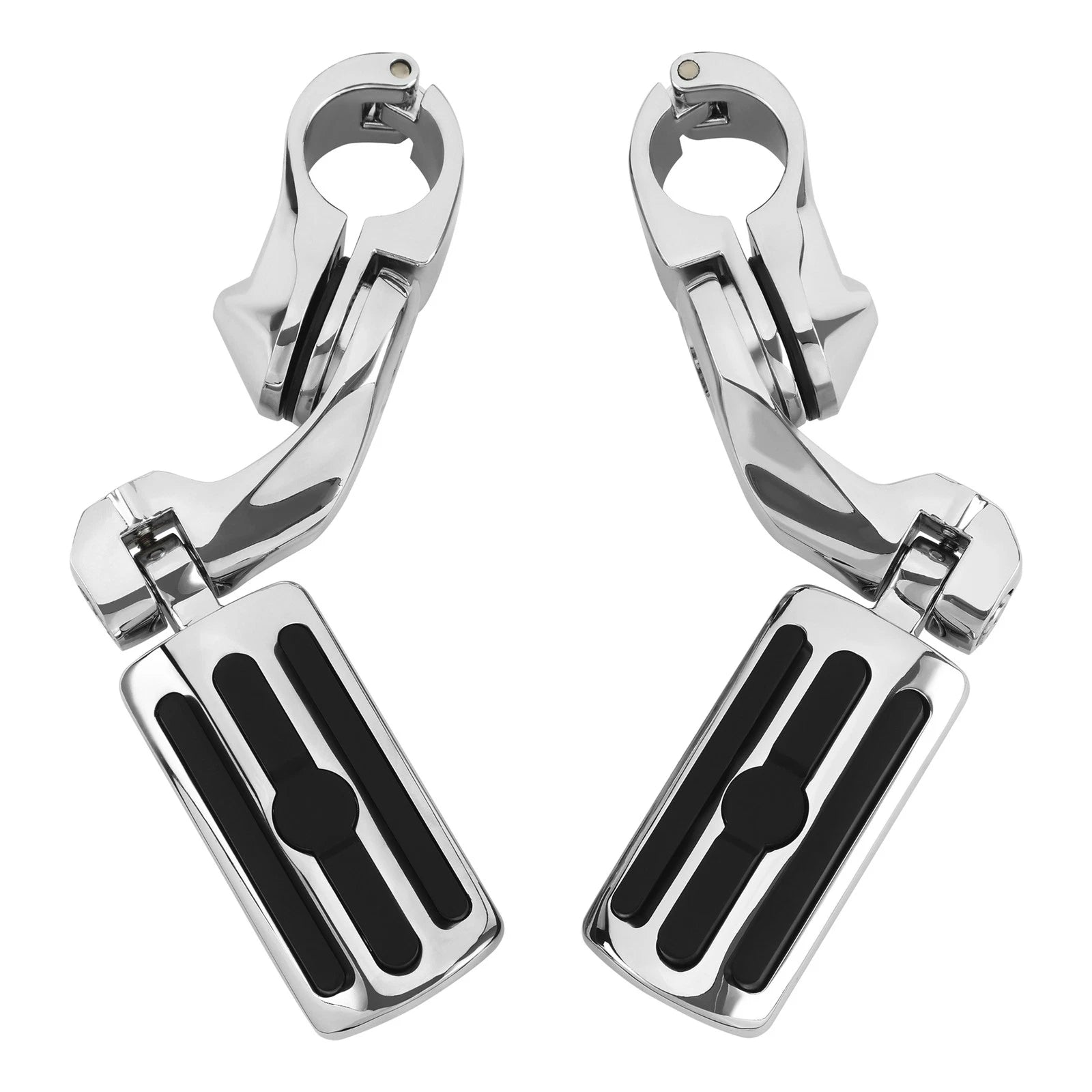 1.25" Short Angled Highway Engine Guards Foot Pegs for Harley Yamaha
