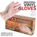 100 Pieces Clear Vinyl Hand Gloves Size M - Latex & Powder Free