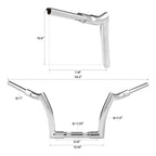 1.25" Rise 10" 12" 14" Ape Hanger Handlebar for Harley Softail Road King