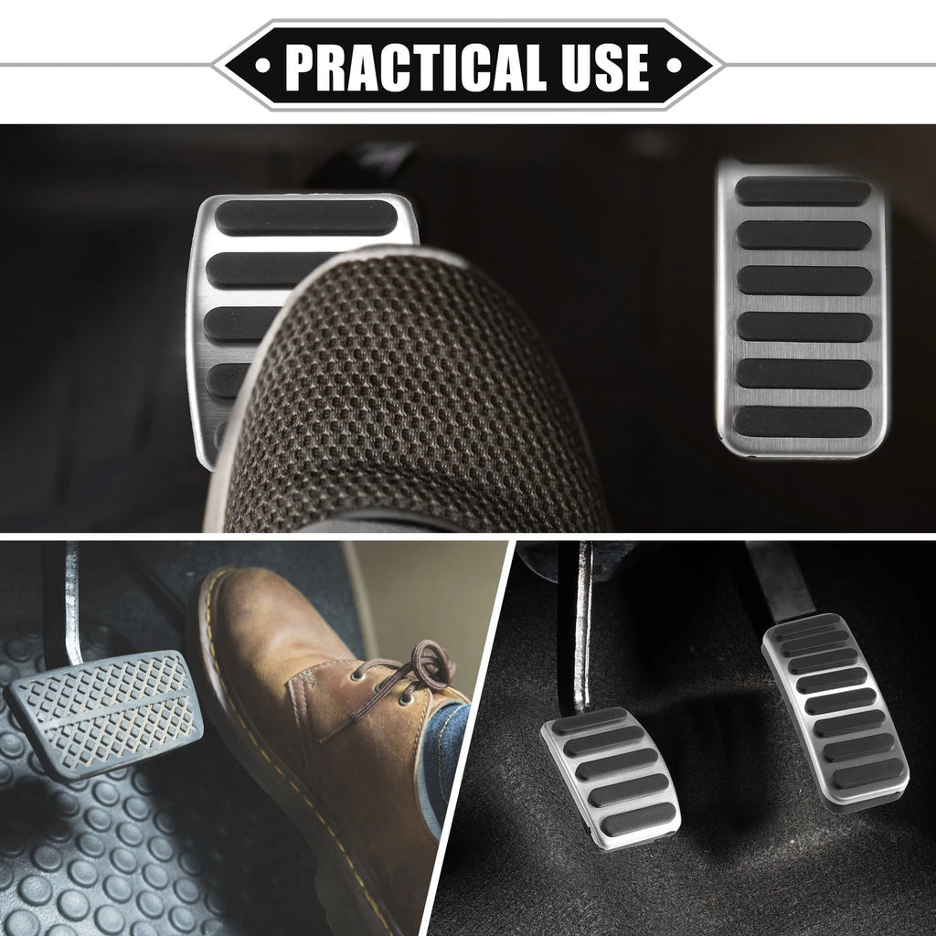 3pcs Accelerator Gas Brake Pedal Cover for Suzuki  Silver Tone