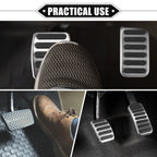 3pcs Accelerator Gas Brake Pedal Cover for Suzuki  Silver Tone