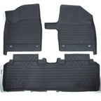 Set of 3 TPE Rubber All Weather Floor Mats for Kia EV6 (2022–2025)