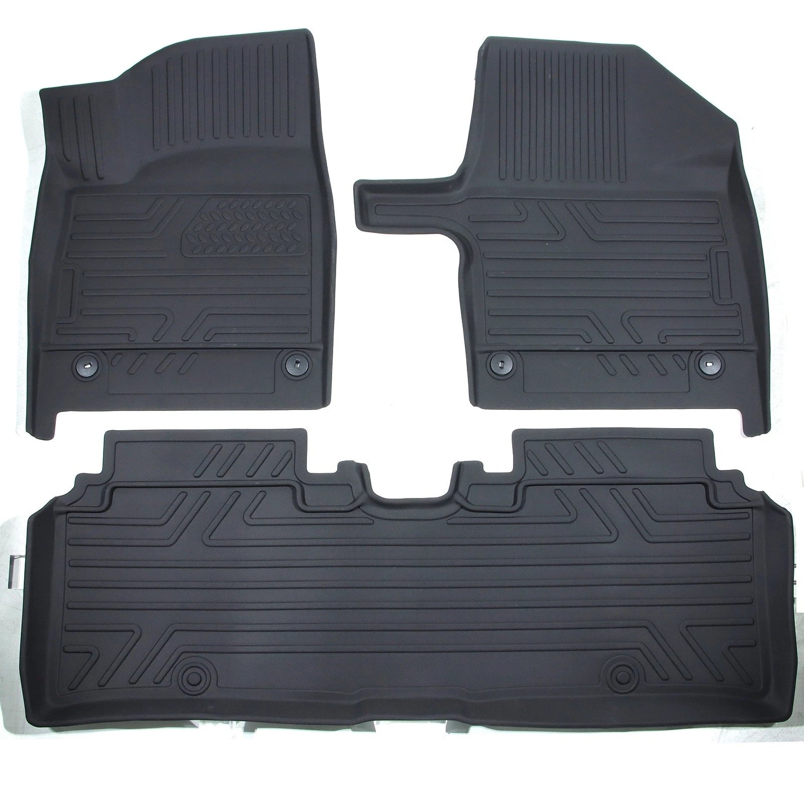 Set of 3 TPE Rubber All Weather Floor Mats for Kia EV6 (2022–2025)