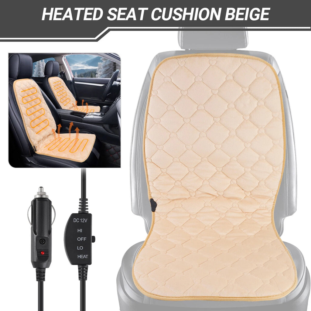Electric Heated Car Seat Cover Cushion 12V Heater Warmer Pad