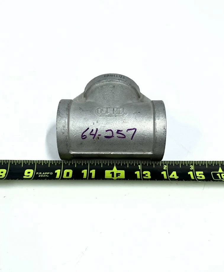 Stainless Steel Tee for 1 1/2in - 3 3/4in Female Threaded
